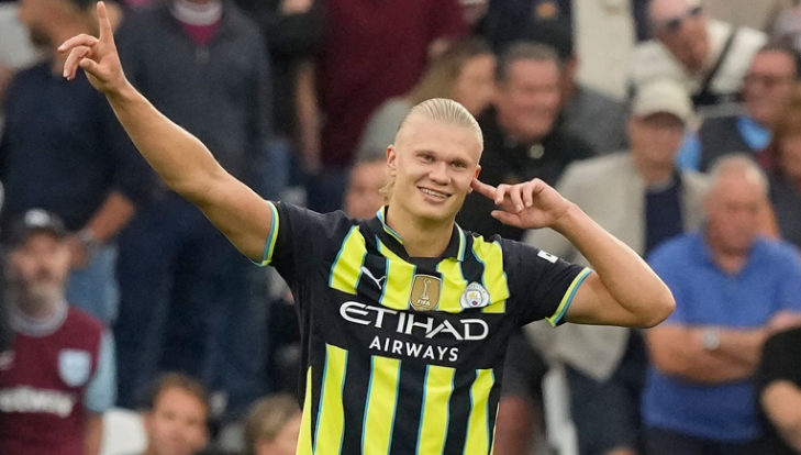 Haaland gjorde tre mål när Manchester City slog West Ham United med 3-1